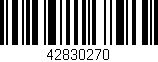 Código de barras (EAN, GTIN, SKU, ISBN): '42830270'