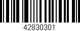Código de barras (EAN, GTIN, SKU, ISBN): '42830301'