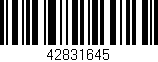Código de barras (EAN, GTIN, SKU, ISBN): '42831645'