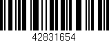 Código de barras (EAN, GTIN, SKU, ISBN): '42831654'