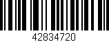 Código de barras (EAN, GTIN, SKU, ISBN): '42834720'