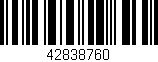 Código de barras (EAN, GTIN, SKU, ISBN): '42838760'