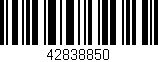 Código de barras (EAN, GTIN, SKU, ISBN): '42838850'