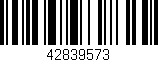 Código de barras (EAN, GTIN, SKU, ISBN): '42839573'