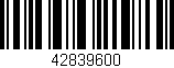 Código de barras (EAN, GTIN, SKU, ISBN): '42839600'