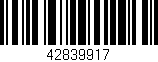 Código de barras (EAN, GTIN, SKU, ISBN): '42839917'