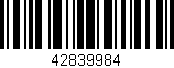 Código de barras (EAN, GTIN, SKU, ISBN): '42839984'