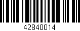 Código de barras (EAN, GTIN, SKU, ISBN): '42840014'