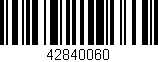 Código de barras (EAN, GTIN, SKU, ISBN): '42840060'