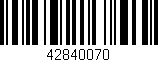 Código de barras (EAN, GTIN, SKU, ISBN): '42840070'