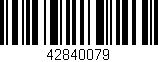 Código de barras (EAN, GTIN, SKU, ISBN): '42840079'