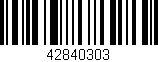 Código de barras (EAN, GTIN, SKU, ISBN): '42840303'