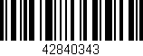 Código de barras (EAN, GTIN, SKU, ISBN): '42840343'