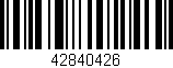 Código de barras (EAN, GTIN, SKU, ISBN): '42840426'