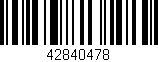 Código de barras (EAN, GTIN, SKU, ISBN): '42840478'