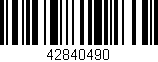 Código de barras (EAN, GTIN, SKU, ISBN): '42840490'