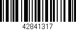 Código de barras (EAN, GTIN, SKU, ISBN): '42841317'