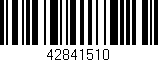 Código de barras (EAN, GTIN, SKU, ISBN): '42841510'