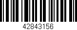 Código de barras (EAN, GTIN, SKU, ISBN): '42843156'