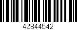 Código de barras (EAN, GTIN, SKU, ISBN): '42844542'