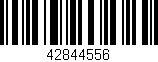 Código de barras (EAN, GTIN, SKU, ISBN): '42844556'