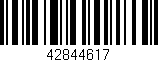 Código de barras (EAN, GTIN, SKU, ISBN): '42844617'
