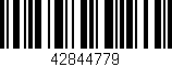 Código de barras (EAN, GTIN, SKU, ISBN): '42844779'