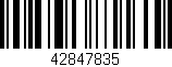 Código de barras (EAN, GTIN, SKU, ISBN): '42847835'