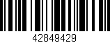 Código de barras (EAN, GTIN, SKU, ISBN): '42849429'