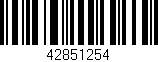 Código de barras (EAN, GTIN, SKU, ISBN): '42851254'