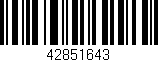 Código de barras (EAN, GTIN, SKU, ISBN): '42851643'