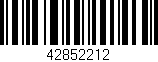 Código de barras (EAN, GTIN, SKU, ISBN): '42852212'
