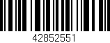 Código de barras (EAN, GTIN, SKU, ISBN): '42852551'