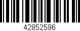 Código de barras (EAN, GTIN, SKU, ISBN): '42852596'