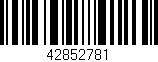 Código de barras (EAN, GTIN, SKU, ISBN): '42852781'