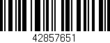 Código de barras (EAN, GTIN, SKU, ISBN): '42857651'