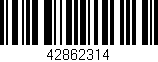 Código de barras (EAN, GTIN, SKU, ISBN): '42862314'