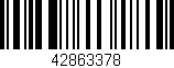 Código de barras (EAN, GTIN, SKU, ISBN): '42863378'