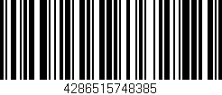 Código de barras (EAN, GTIN, SKU, ISBN): '4286515748385'