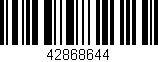 Código de barras (EAN, GTIN, SKU, ISBN): '42868644'