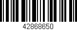 Código de barras (EAN, GTIN, SKU, ISBN): '42868650'