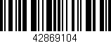 Código de barras (EAN, GTIN, SKU, ISBN): '42869104'