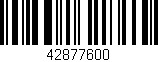 Código de barras (EAN, GTIN, SKU, ISBN): '42877600'