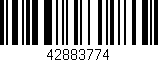 Código de barras (EAN, GTIN, SKU, ISBN): '42883774'