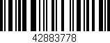 Código de barras (EAN, GTIN, SKU, ISBN): '42883778'