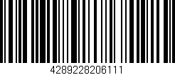 Código de barras (EAN, GTIN, SKU, ISBN): '4289228206111'