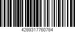 Código de barras (EAN, GTIN, SKU, ISBN): '4289317760784'