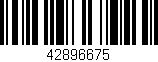 Código de barras (EAN, GTIN, SKU, ISBN): '42896675'