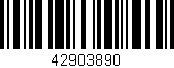 Código de barras (EAN, GTIN, SKU, ISBN): '42903890'