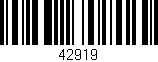 Código de barras (EAN, GTIN, SKU, ISBN): '42919'